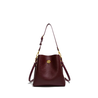 Fashion PU leather Women Handbags Large Capacity Fashion female Bucket Shoulder Bag Elegance ladies messenger bag burgundy totes