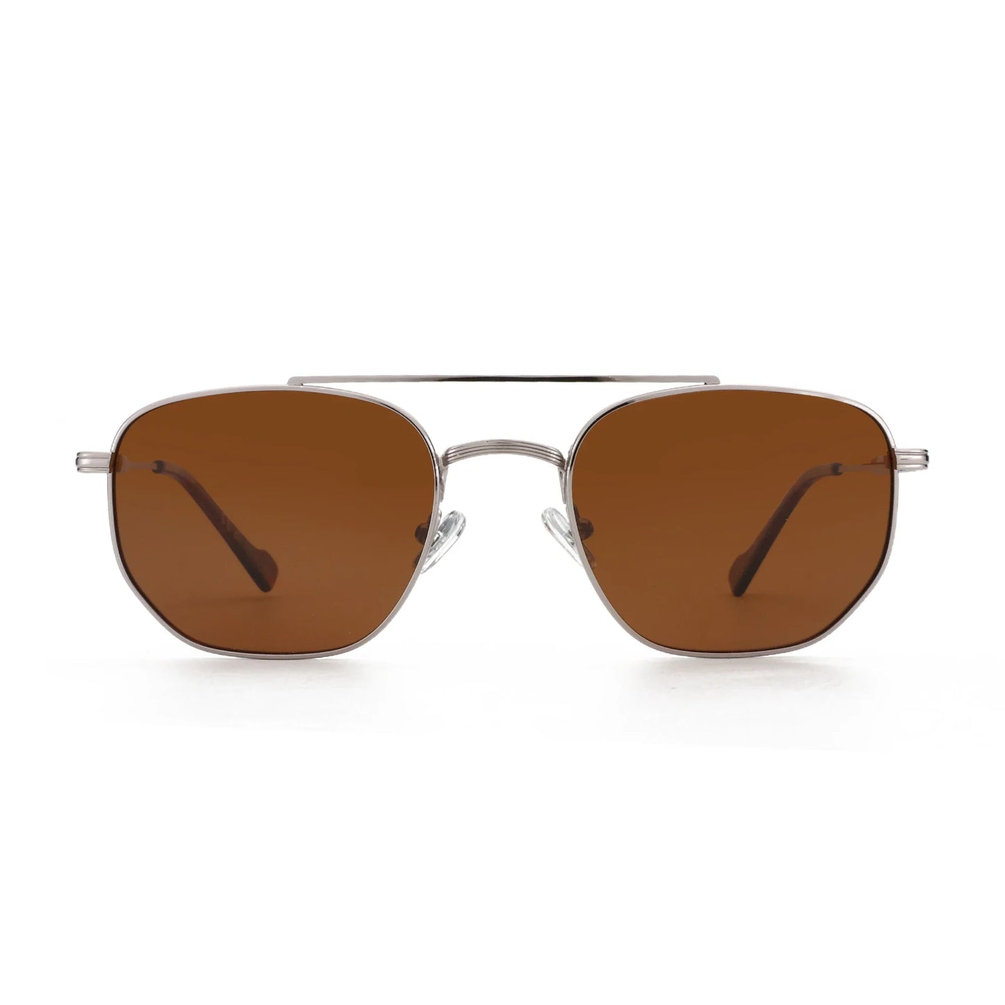 Fashion Hexagonal Geometry Polarized Sunglasses for Men Women Polygon Metal Shade Pilot Sun Glasses ZS1210