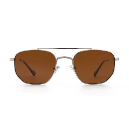 Fashion Hexagonal Geometry Polarized Sunglasses for Men Women Polygon Metal Shade Pilot Sun Glasses ZS1210