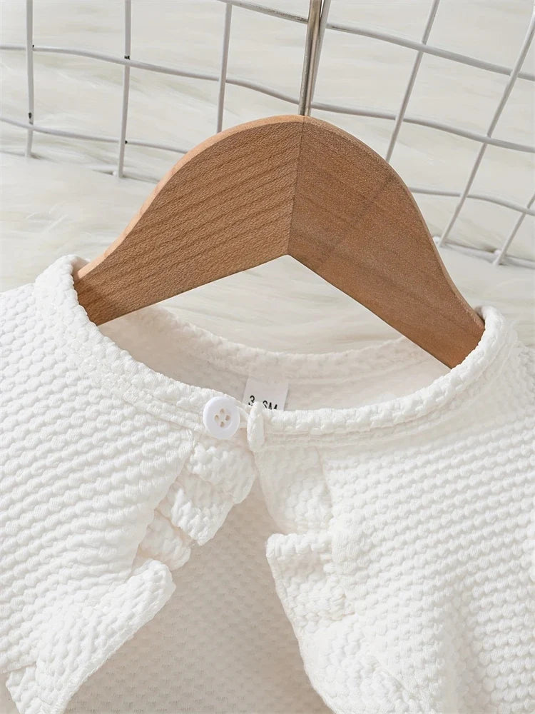 Newborn 2024 Baby Girls Dress Summer Waist Flower Vest Sleeveless Short Top Sweet Girl Lace Mesh Dress