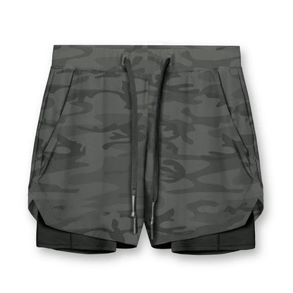 Fashion Gym Shorts for Men Clothing Casual Sweatpants Outdoor Running and Cycling Breathable Double-layer Shorts Men