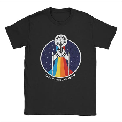 Men Stars Treks Collegiate T Shirt movie tv Series Pure Cotton Clothing Casual Short Sleeve Crewneck Tees New Arrival T-Shirt