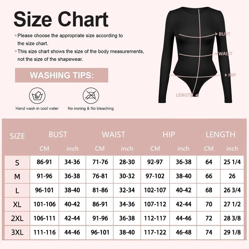 Women Full Body Shaper Long Sleeve Round Neck Shapewear Slimming Breathable Bodysuit Tummy Control Waist Trainer Corset