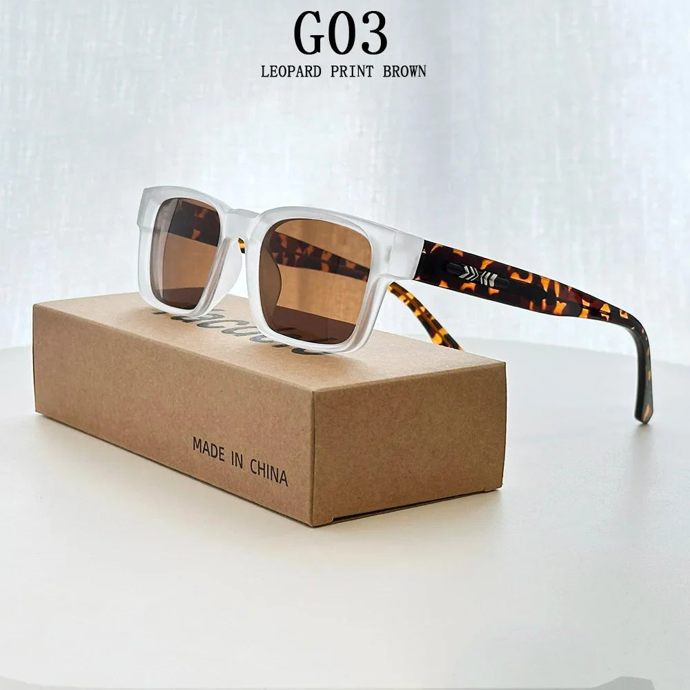 Fashion Polarized Sunglass Men Vintage Square Sunglasses Women 2025 Sun Glasses Gafas De Sol Polarizadas Lunette De Soleil Homme