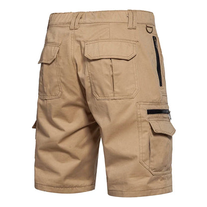 Men's Large Size Loose Casual Shorts Fashion Trendy Versatile Cotton Shorts Elastic Waist Summer Work Shorts