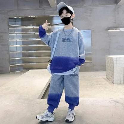 Sweatshirt Set Print Boy Autumn Winter Korean Kids Clothes 2025 Children's Boy's Clothing Child Boys Sets Costume Outfit 4 Years