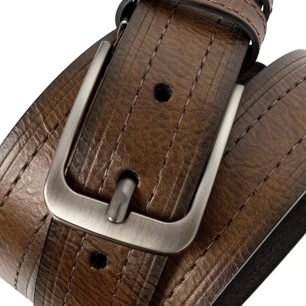 Men's Leather Fashion Classic Belt Metal Pin Buckle Casual Men's PU Leather Alloy Pin Square Buckle Belt Business Belts