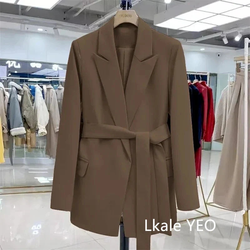 Spring Autumn Women's Blazer Coat 2026 Korean Version Fashion Ladies Outerwear Long Sleeve Comfortable Female Slim Suit Jacket