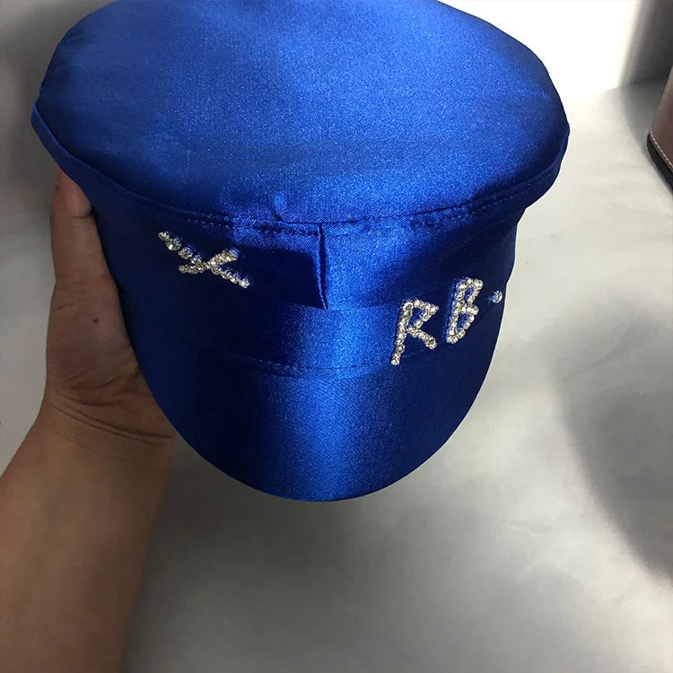 Brand Collection Wool Newsboy caps  New Women Hats Flat Militray Caps Baker Boy Hat with logo