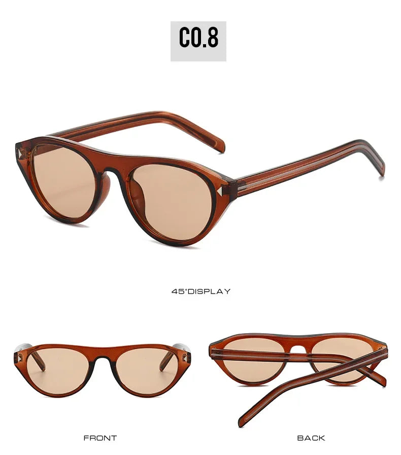 Top Selling cat eye sunglasses for women vintage small frame gradient uv400 sun glasses men retro hip hop driving shades