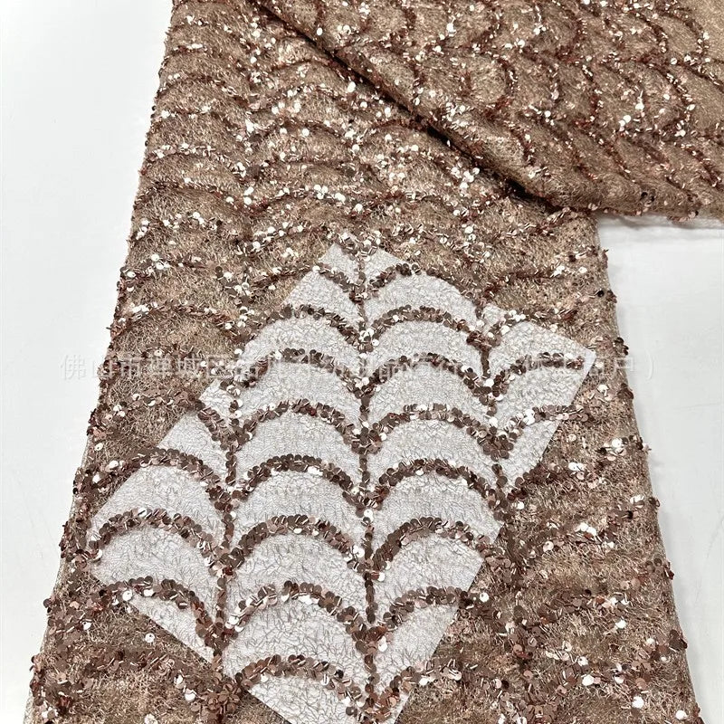 Bella Customized Chocolate Brown One-Shoulder Capelet Sequin Prom Dress Slim Fit Party Dresses Floor-Length Elegant Formal Gown