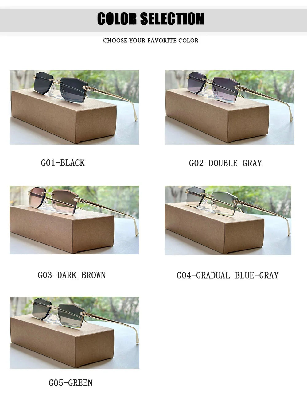 2026 Rimless Sunglasses Women Vintage Luxury Fashion Glasses Shades Dropshipping Luxe Lentes De Sol Mujer Lunette Soleil Femme