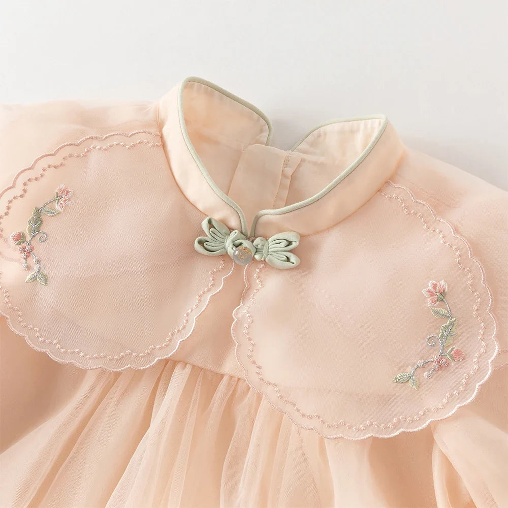 Children Mesh Dresses Girls Clothing Autumn Spring Baby Elegant Outdoors Dress Princess Party Long Sleeves DB1261009