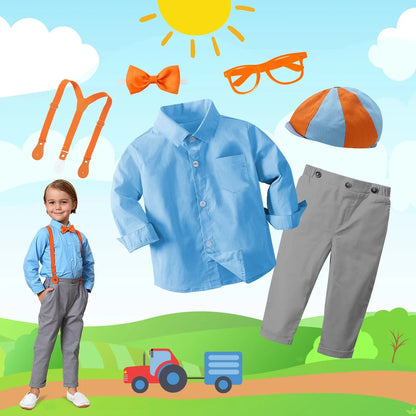 Toddler Boy Outfits Baby Halloween Birthday Suits Kids Clothes Suspender Dress Gentleman Photography Infant Party Gift Set