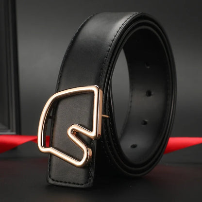 Width 3.8cm Famous Brand Belt Men Top Quality Luxury Genuine Leather Belts for Men Strap Metal Belt Fashion Women's Belt jeans