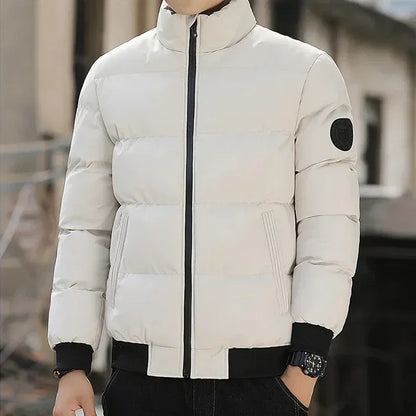 Men's Cotton Warm Jacket - 2025 Winter Fashion Trend - Short Warm Men's Jacket - Thick and Casual Warm Jacket - Men's Trench Coa