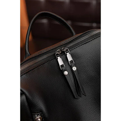 Large capacity retro style soft women's backpack, convertible shoulder bag, perfect for commuting and travel