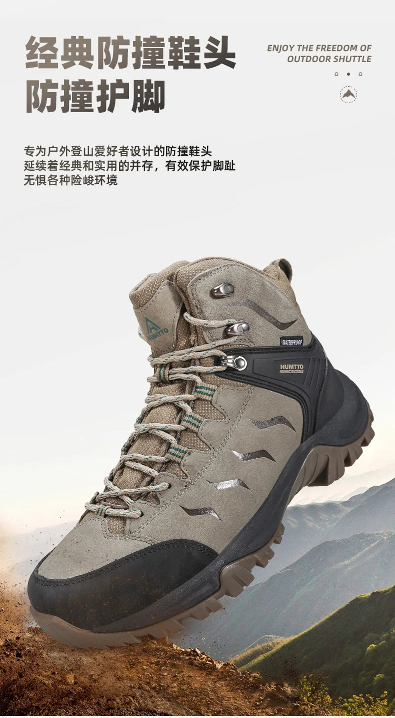 Hiking shoes Men's waterproof hunting Boots Tactical Desert Combat Ankle trekking Boots Male Women warm Leather Sneakers