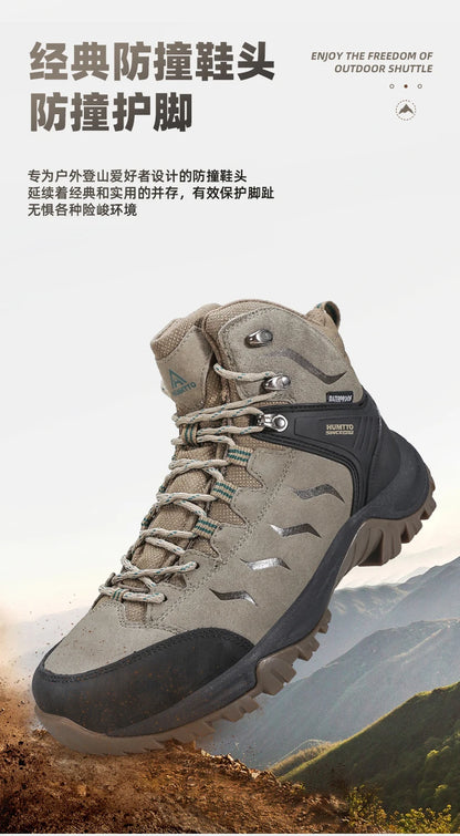 Hiking shoes Men's waterproof hunting Boots Tactical Desert Combat Ankle trekking Boots Male Women warm Leather Sneakers