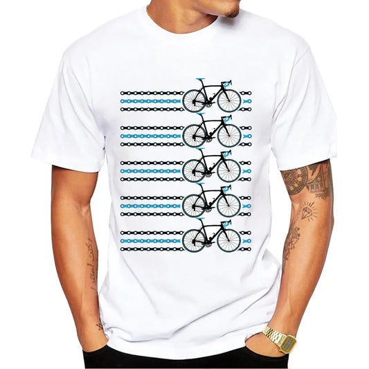 Vintage Sports Bike Printed Men's T-shirt Harajuku Streetwear Graphic T Shirts Oversized Tops One Piece Vintage Tee