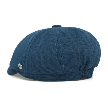 Spring Summer Breathable Mesh Newsboy Caps Men Woman Casual Beret Flat Ivy Cap Soft Solid Driving Fashion Peaked Cap Unisex