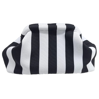 Summer Beach Clutch Bag Contrast Color Small Crochet Handbag Knitting Dumpling Clutch for Women Cute Cloud Casual Colorblock Bag
