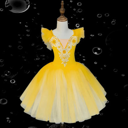 Fashion Children's Day Ballet Dress Kids Tutu Puffy Dance Wear Princess Dresses Girls Summer Performance Clothes Girl Vestidos