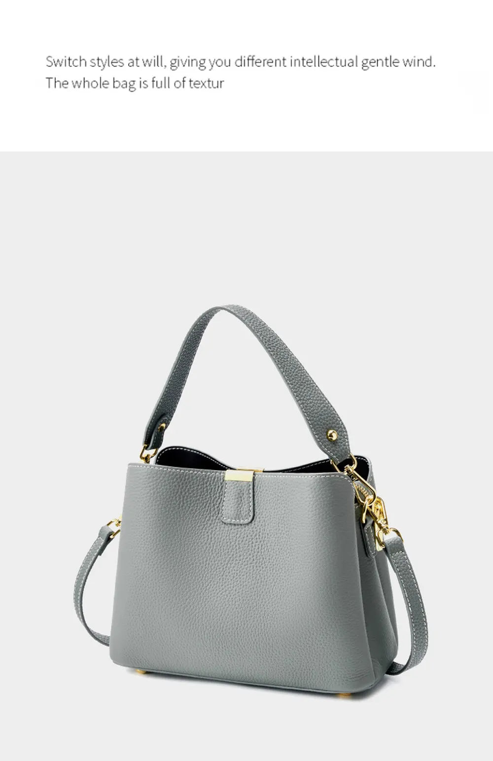 Genuine Leather Women's Bag Luxury Designer Shoulder Bag Large Capacity Cowhide Handbags High Quality Women Crossbody Bags