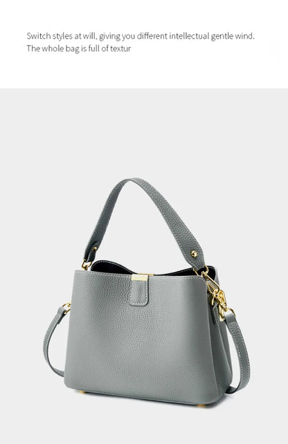 Genuine Leather Women's Bag Luxury Designer Shoulder Bag Large Capacity Cowhide Handbags High Quality Women Crossbody Bags