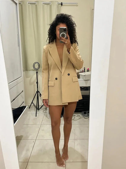 Blazer Woman Black Beige Khaki Blue Green Gray Women coat Fashion Office Wear Women's Blazers Jacket Outerwears 2024