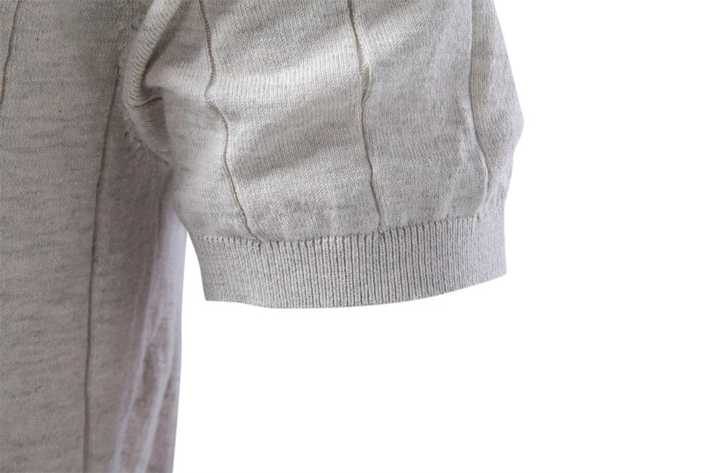 100% Cotton Stripe T-Shirts for Men Solid Color O-Neck Soft Touch Comfortable Casual Summer Wear Top