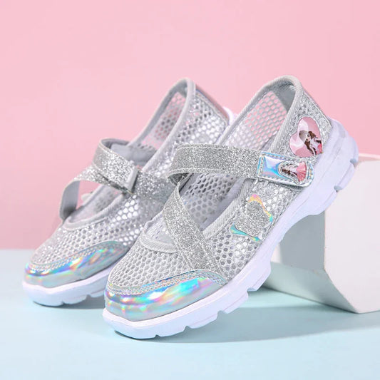 Girls Sandals Cartoon Sweet Soft Sole Children Beach Shoes Children's Summer Floral Sandals Princess Shoes Fashion Cute
