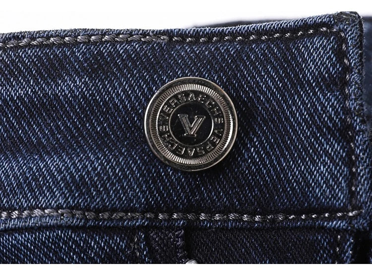 New Men's Comfortable Soft Business Fashion Straight Casual Denim Trousers Male Brand Clothing Light Luxury Stretch Slim Jeans