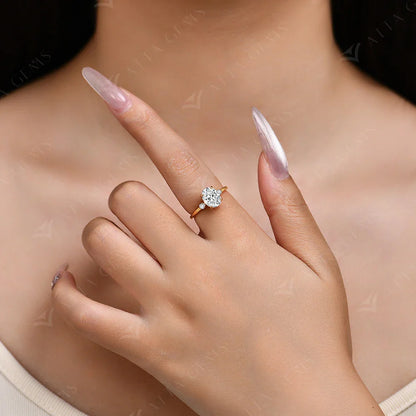 2CT Oval Cut Moissanite Solitaire Ring for Women Lab Grown VVS1 Diamond 9*7mm S925 Silver 18K Gold Wedding Fine Jewelry