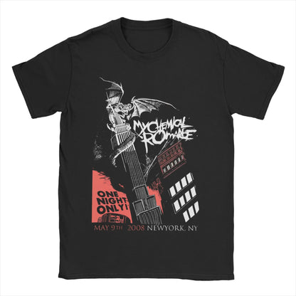 Men Women Mcr Band  Punk Rock T Shirt My Chemical Romance  100% Cotton Clothes Vintage Round Collar Tee Shirt Plus Size T-Shirt