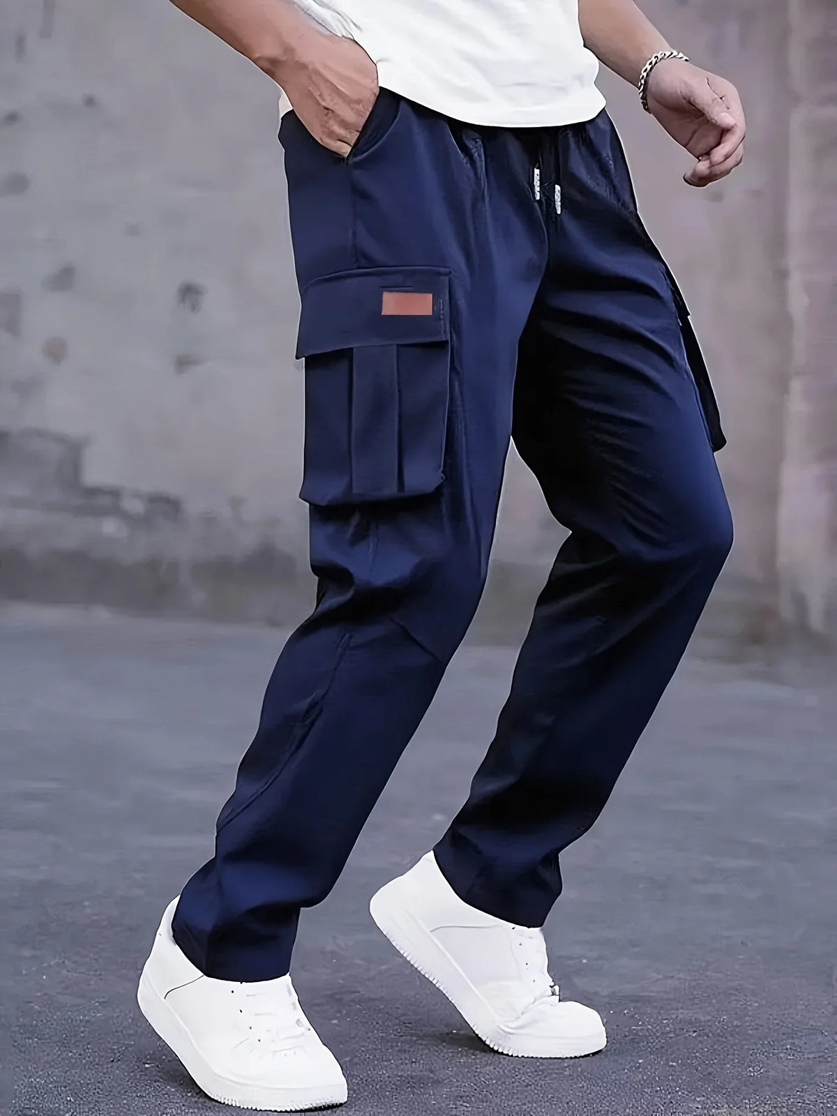 Men's casual work pants, sporty jogger pants, hiking pants, multi-pocket tactical pants, and leisure pants
