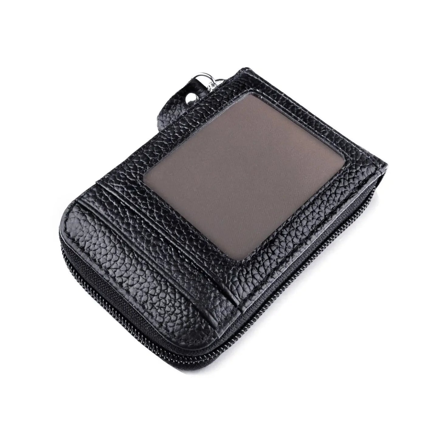 Portefeuille Homme en Cuir PU Véritable Porte-Cartes de Crédit Blocage RFID Pochette Zippée Homme Sac Multi-cartes Fermeture Éclair Haute Qualité