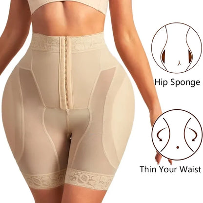 Women High Waist Hip Pad Shaper Panties Padded Hip Enhancer Shapewear Shorts Breathable Butt Lifting Body Shaper Push Up Panties