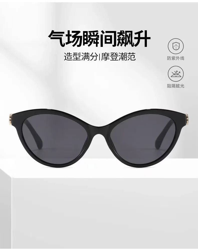 2025 New Fashion Cat Eye Sunglasses Women Hollow Chain Legs Sun Glasses Ladies Classic Goggle Oculos De Sol UV400 Sunshade