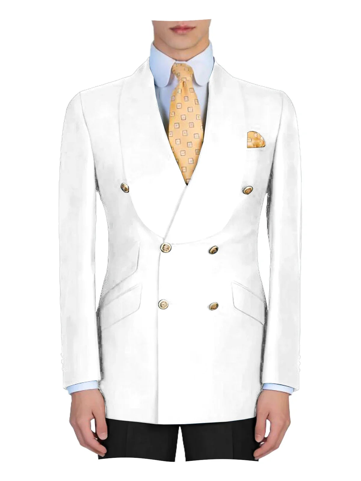 Mens Mint Green Double Breasted Blazer Slim Fit Shawl Collar Formal Sport Coat with Gold Buttons for Groom Prom Business Casual