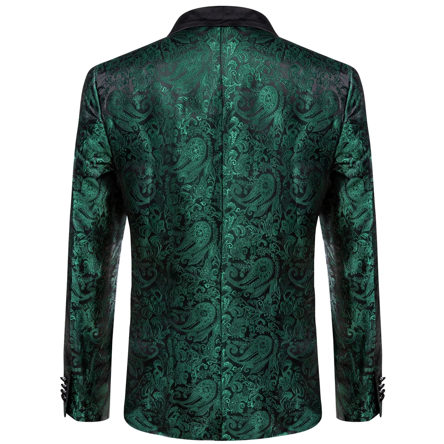 Men's Suits Blazer Green Red Silver Color Paisley Luxury Wedding Prom Business Banquet Suit Coat Men Clothing Jacket