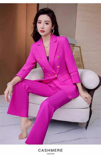 New Advanced Design Women's Suit Jacket Korean Style Spring Autumn Professional White Collar Small Western Clothes