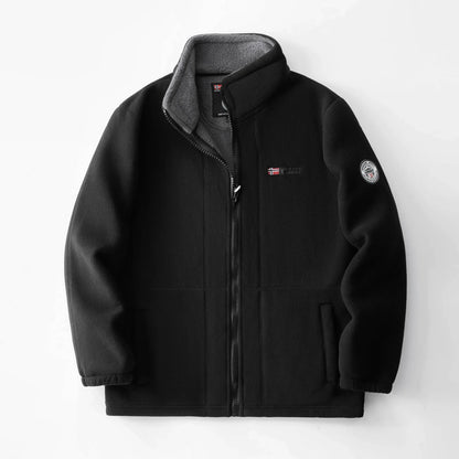 Thickened Double - Sided Polar Fleece Jacket for Men | Autumn/Winter Warm Casual Loose Fit Big Size Coat