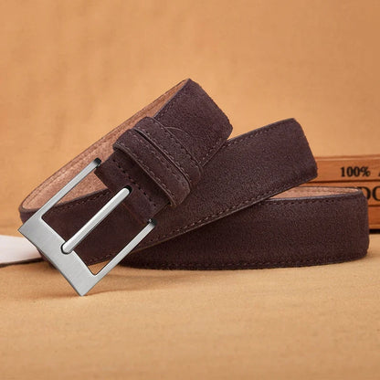 New Style Fashion Brand Welour Genuine Leather Belt For Jeans Leather Belt Men Mens Belts Luxury Suede Belt Straps