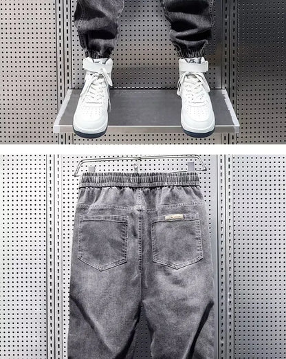 Men Harem Jeans Loose Hip Hop Trousers Washed Denim Jeans Trouser Man Jogger Pant Men Pants Harajuku Cargo Jeans Casual Trousers