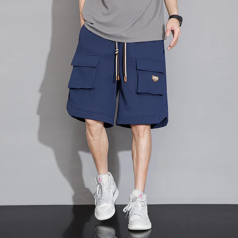 2024 Mens Shorts Summer Knee Length Casual Bermuda Male Y2k Sport Basketball Loose Cool Oversize Big Size Fashion Breeches Black