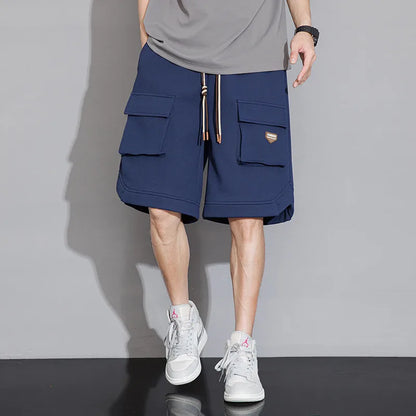 2024 Mens Shorts Summer Knee Length Casual Bermuda Male Y2k Sport Basketball Loose Cool Oversize Big Size Fashion Breeches Black