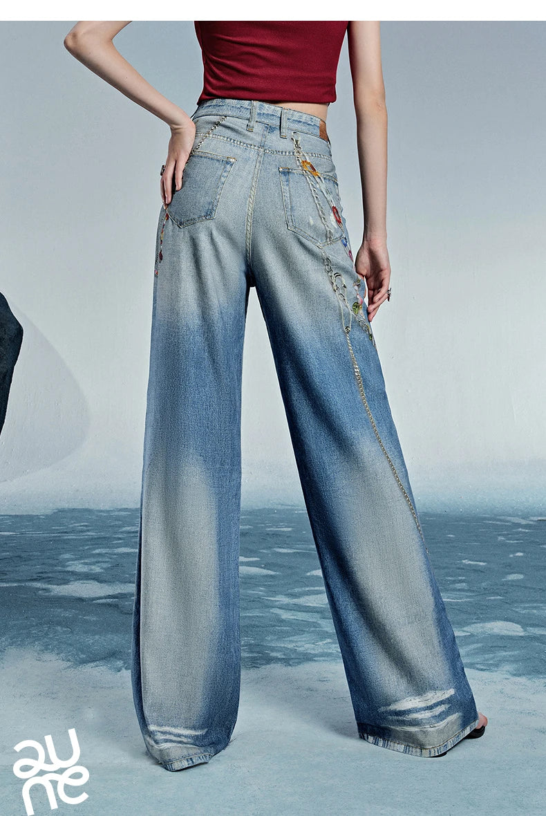 Women Denim Jean 2025 Spring New Long Pants 8518053