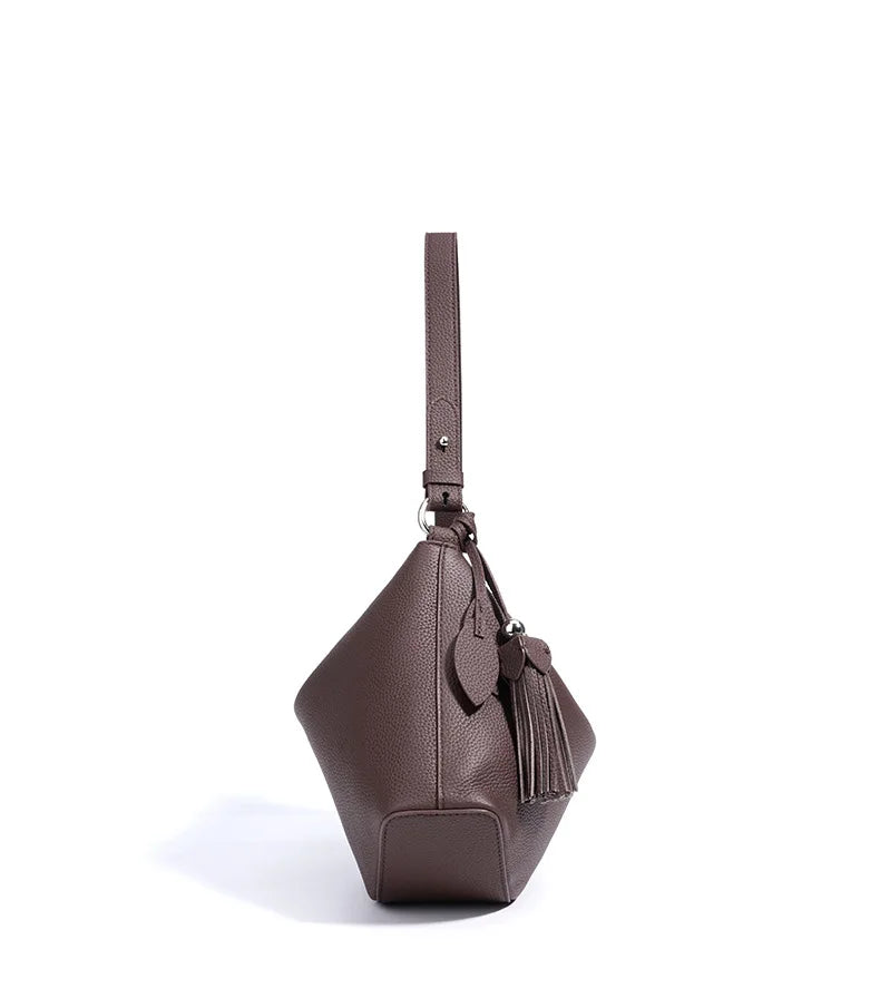 2026 Hot Top Grain Leather Spacious Tote Bag Fashionable Underarm Single Shoulder Crossbody Bag Women Chic Shopping Hobo Handbag