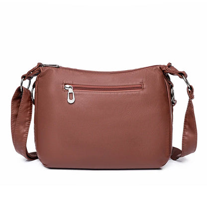 Women Bag 2023 New Fashion Middle-aged Handbag Multi-pocket Practical Messenger Vintage Shoulder Bag Hobos Trend Crossbody Pack